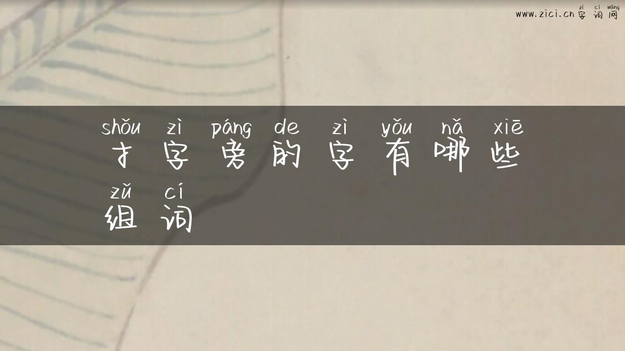扌字旁的字有哪些组词