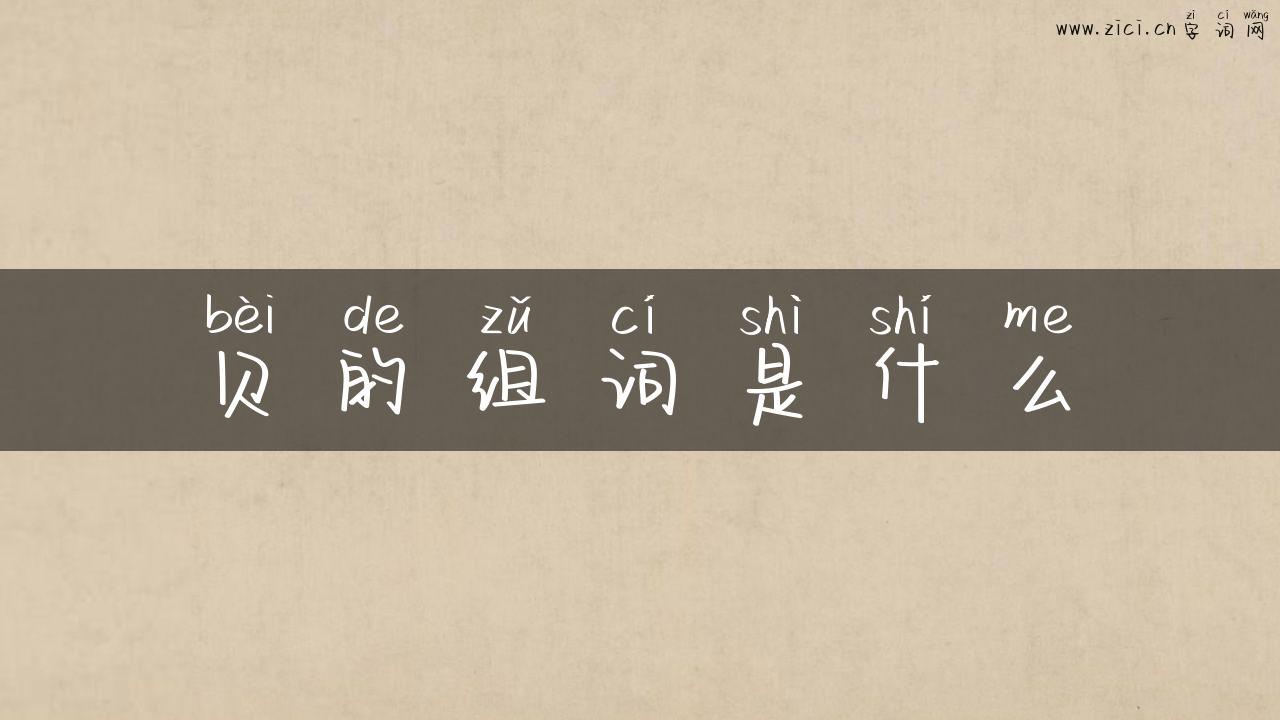 贝的组词是什么