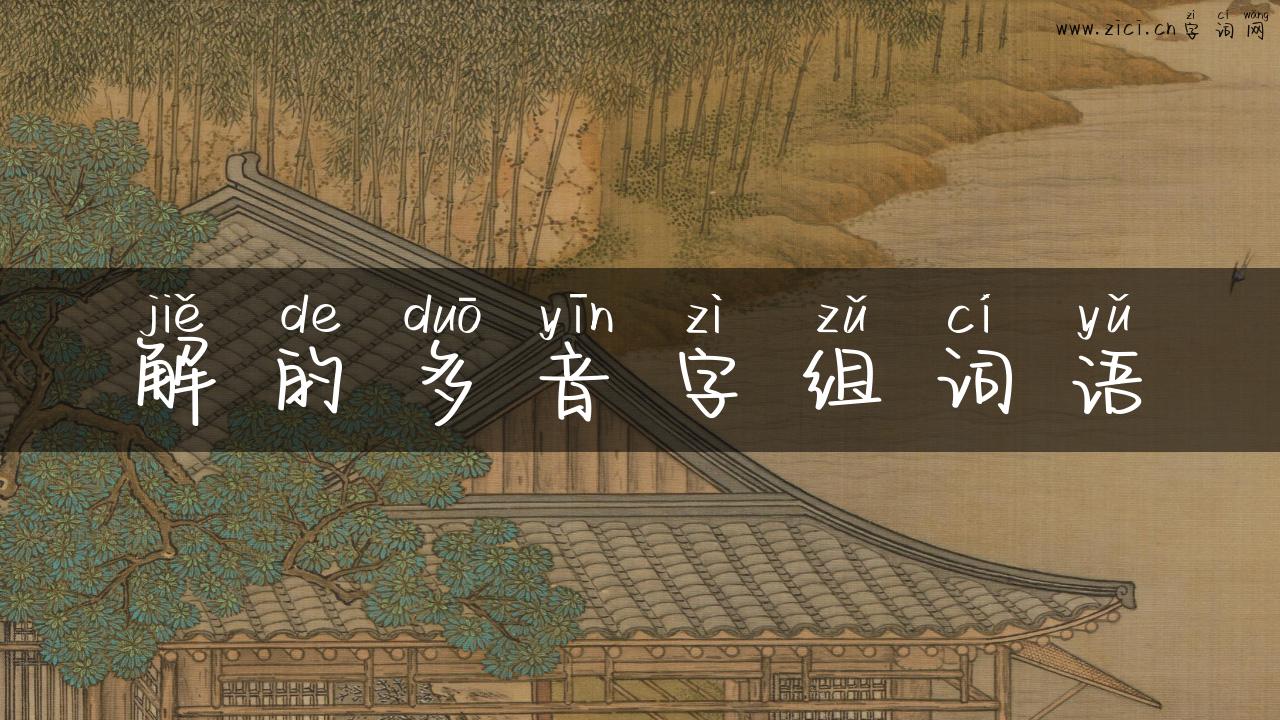 解的多音字组词语