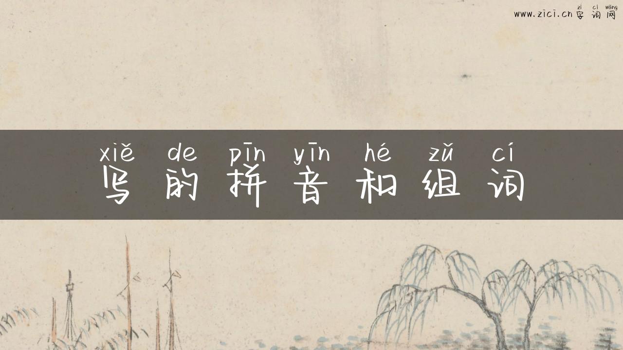 写的拼音和组词