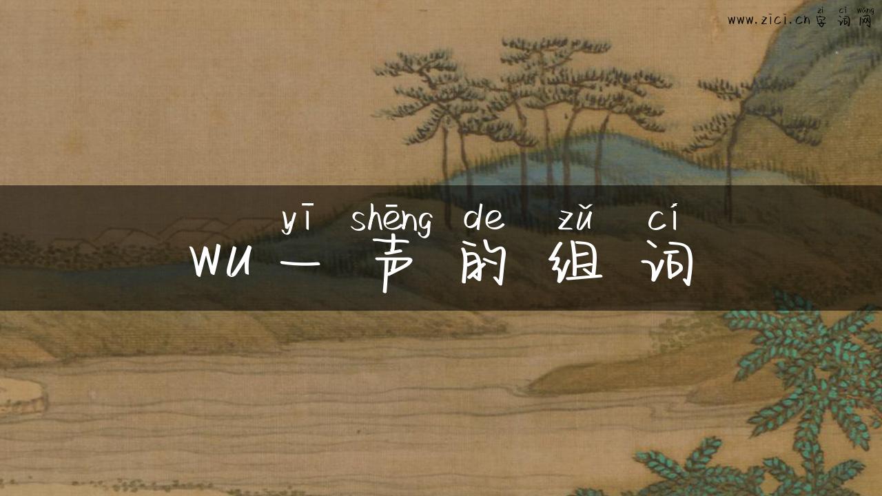 wu一声的组词