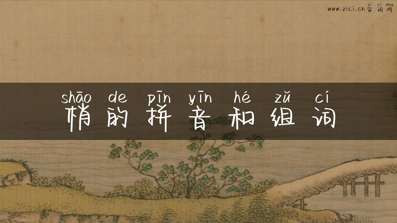 梢的拼音和组词