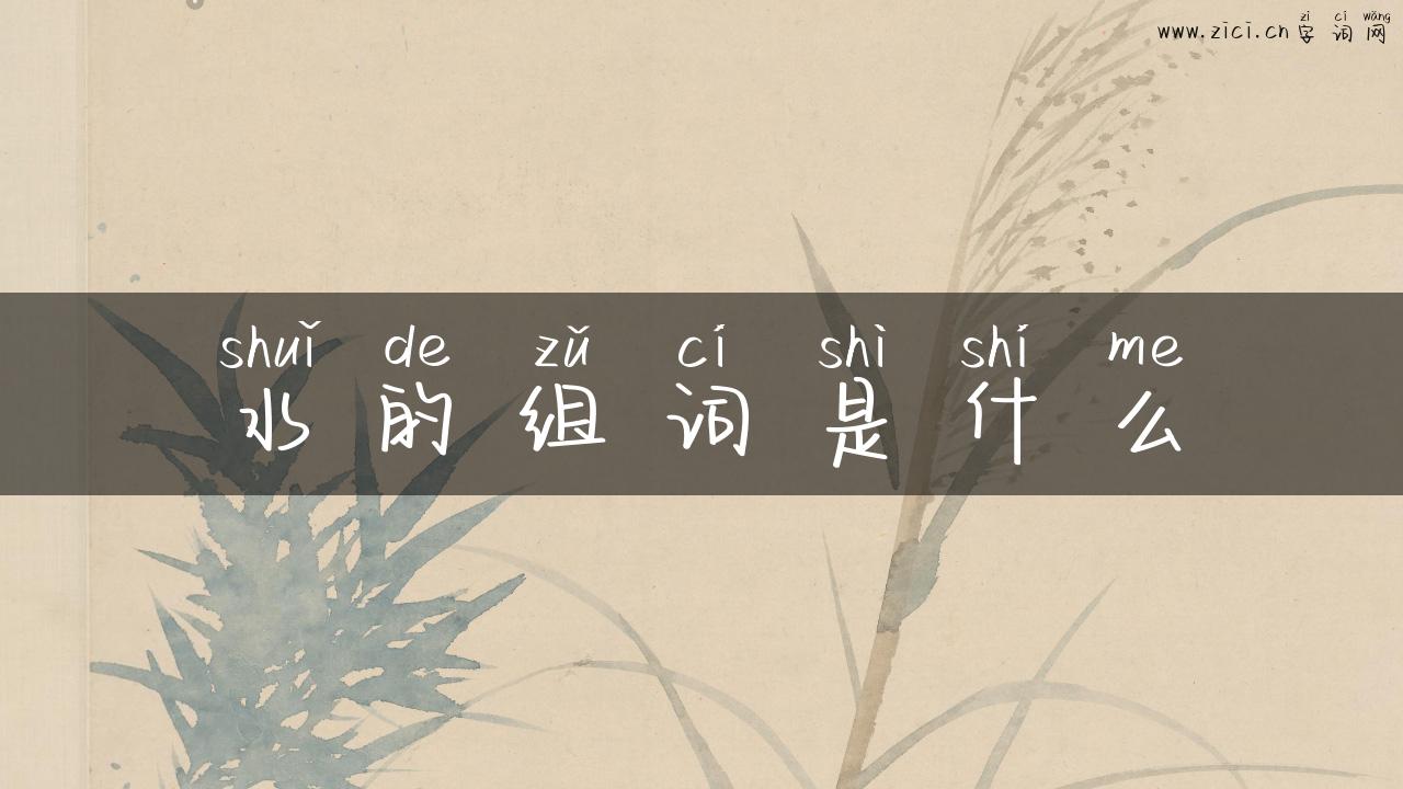 水的组词是什么
