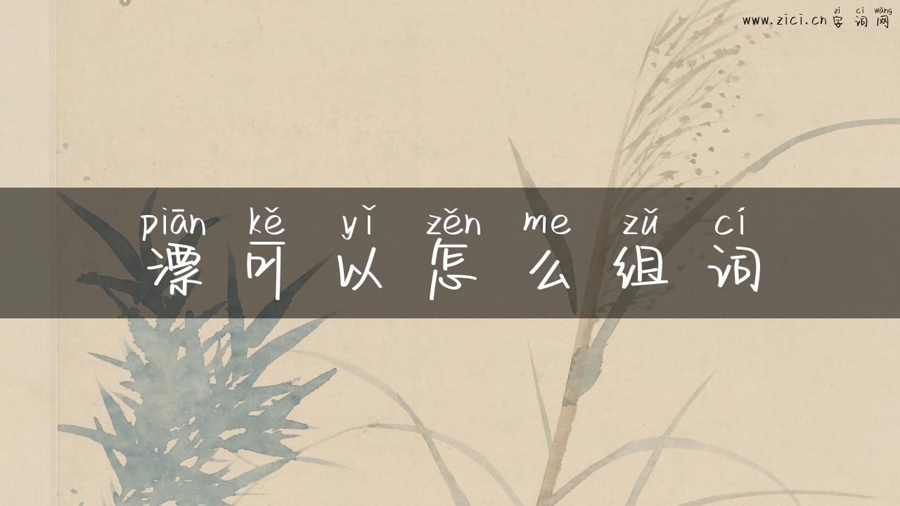 漂可以怎么组词