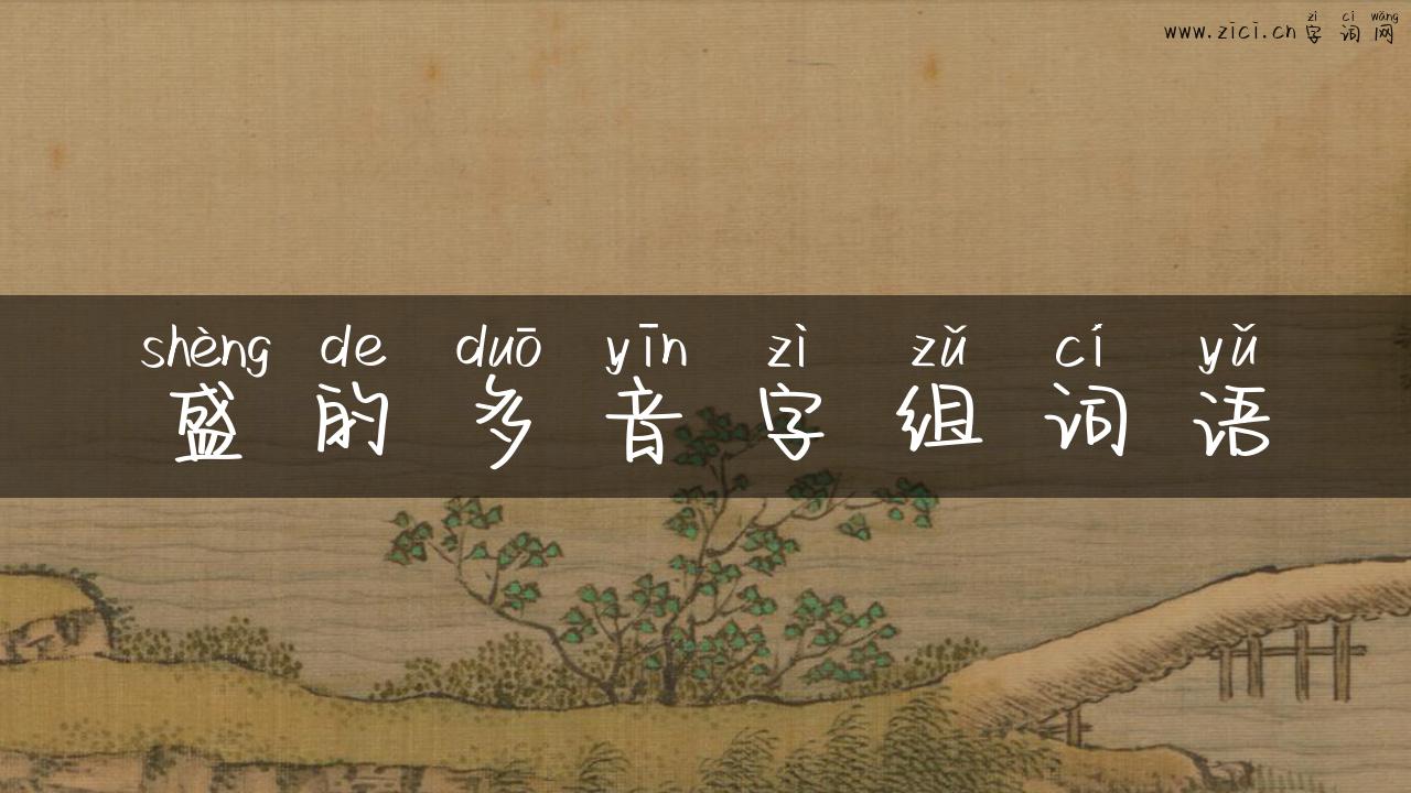 盛的多音字组词语