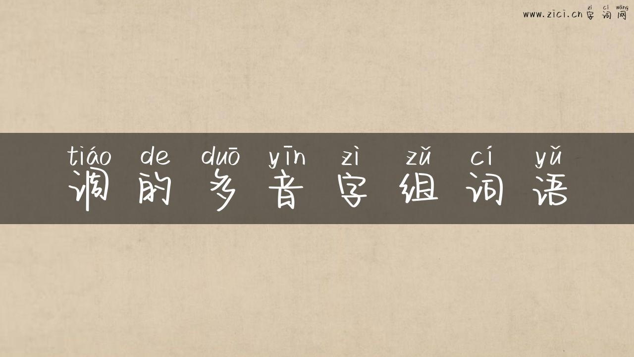 调的多音字组词语
