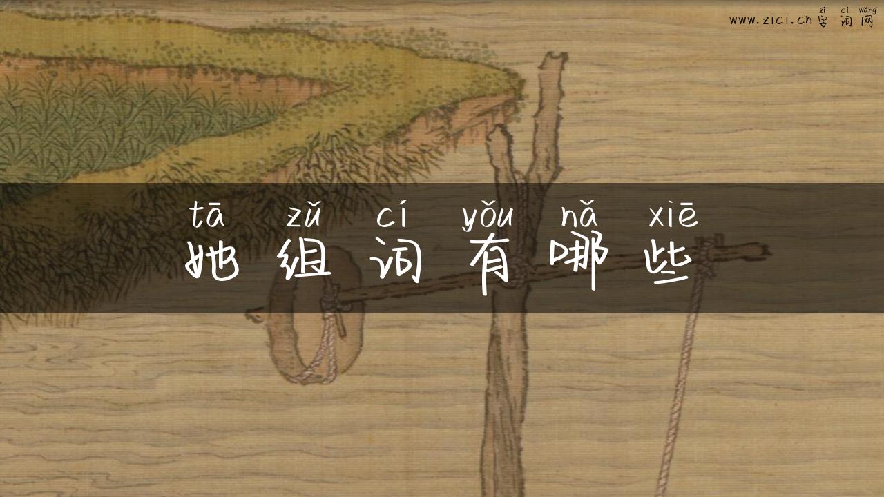 她组词有哪些