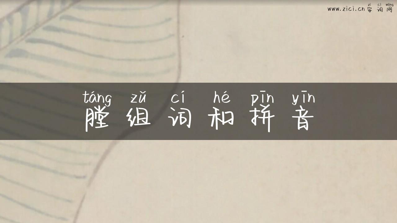 膛组词和拼音