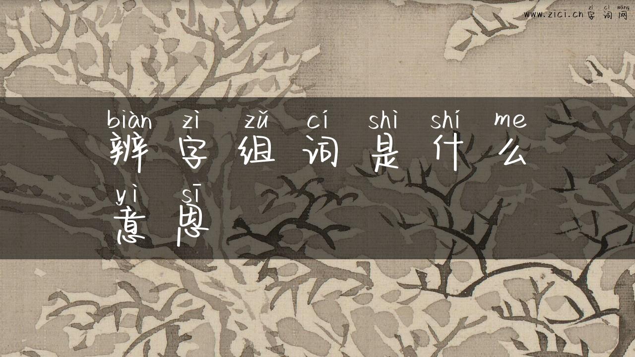 辨字组词是什么意思