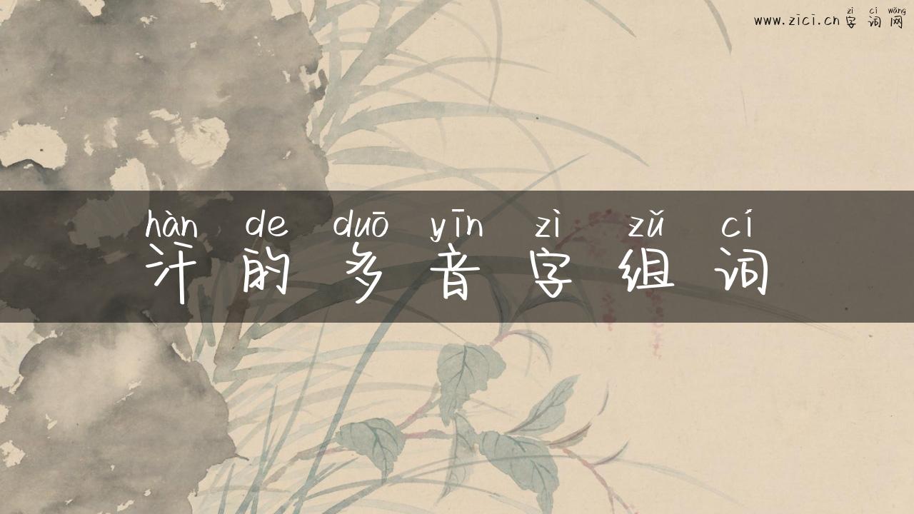 汗的多音字组词