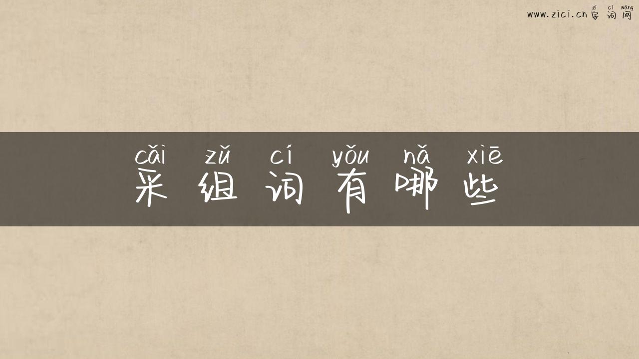 采组词有哪些