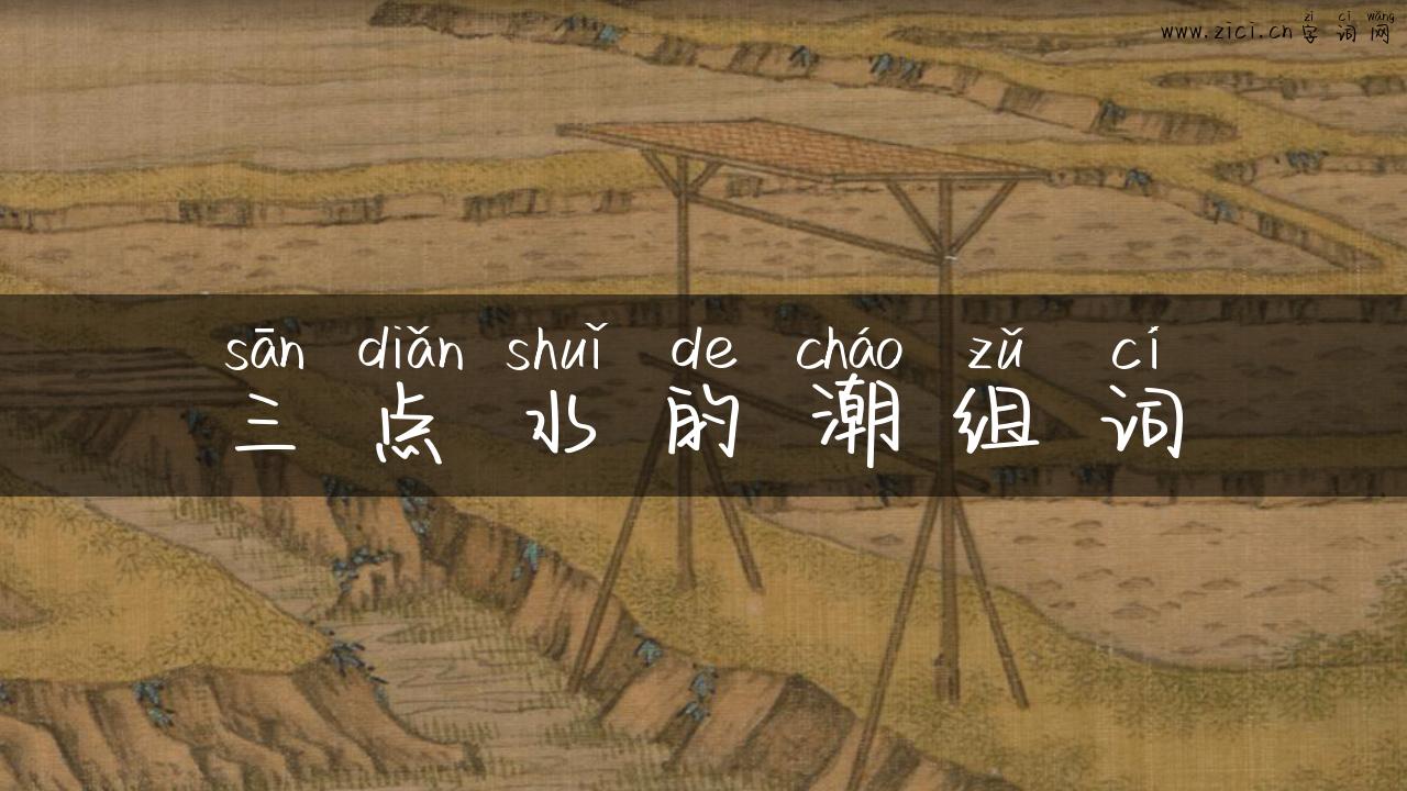 三点水的潮组词