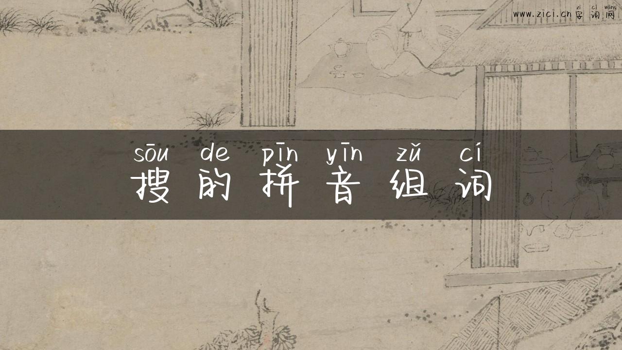 搜的拼音组词