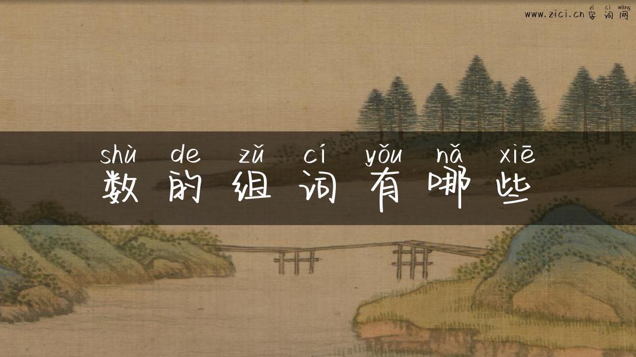 数的组词有哪些