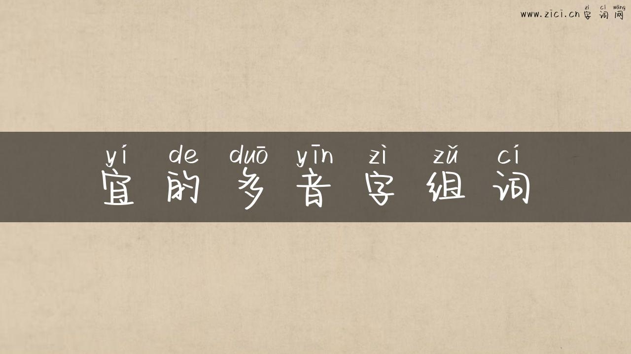 宜的多音字组词