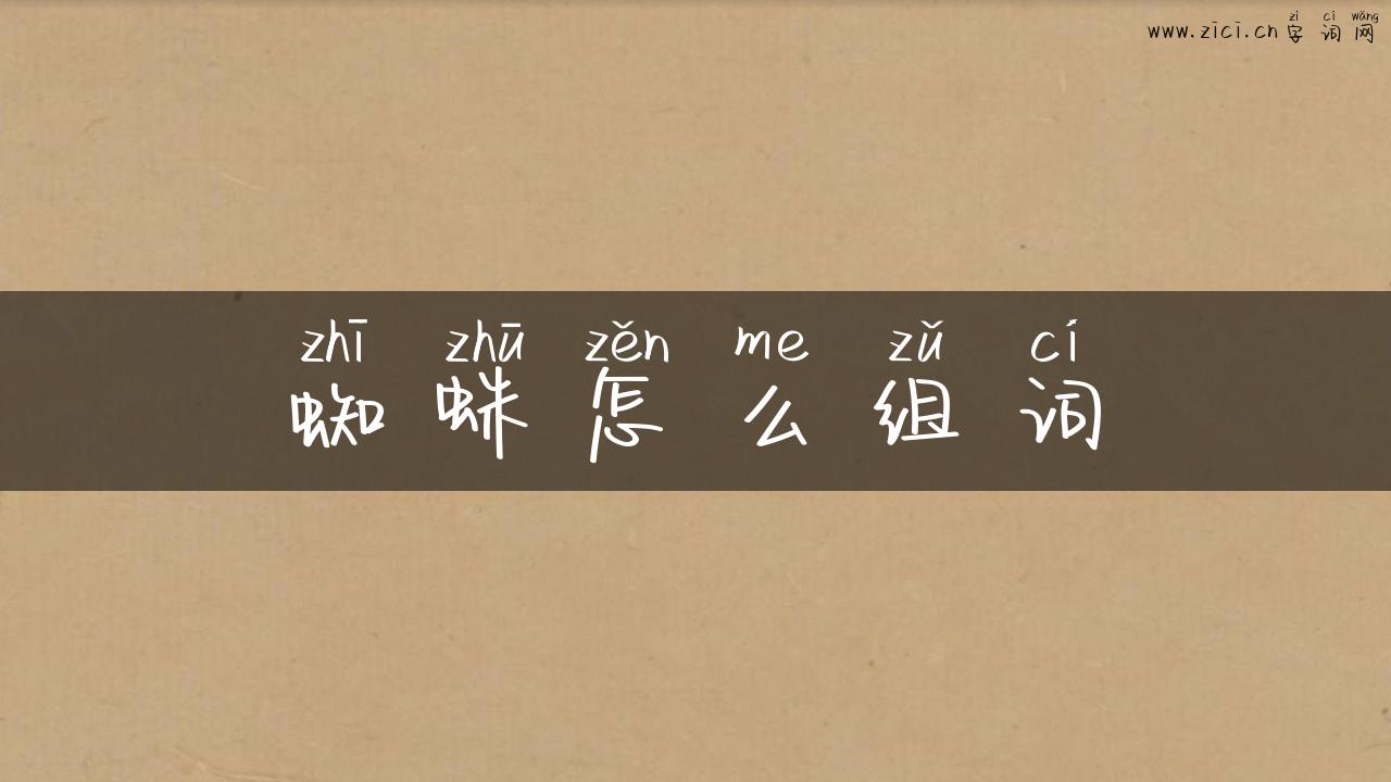 蜘蛛怎么组词