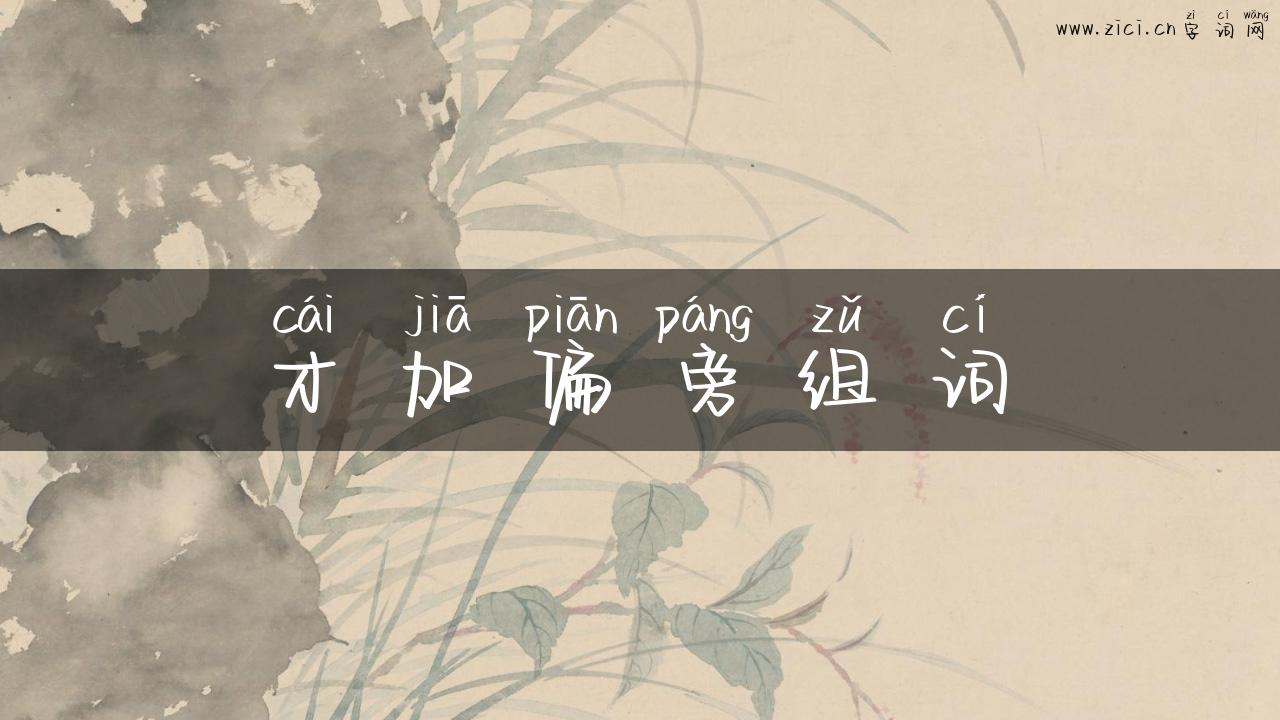 才加偏旁组词