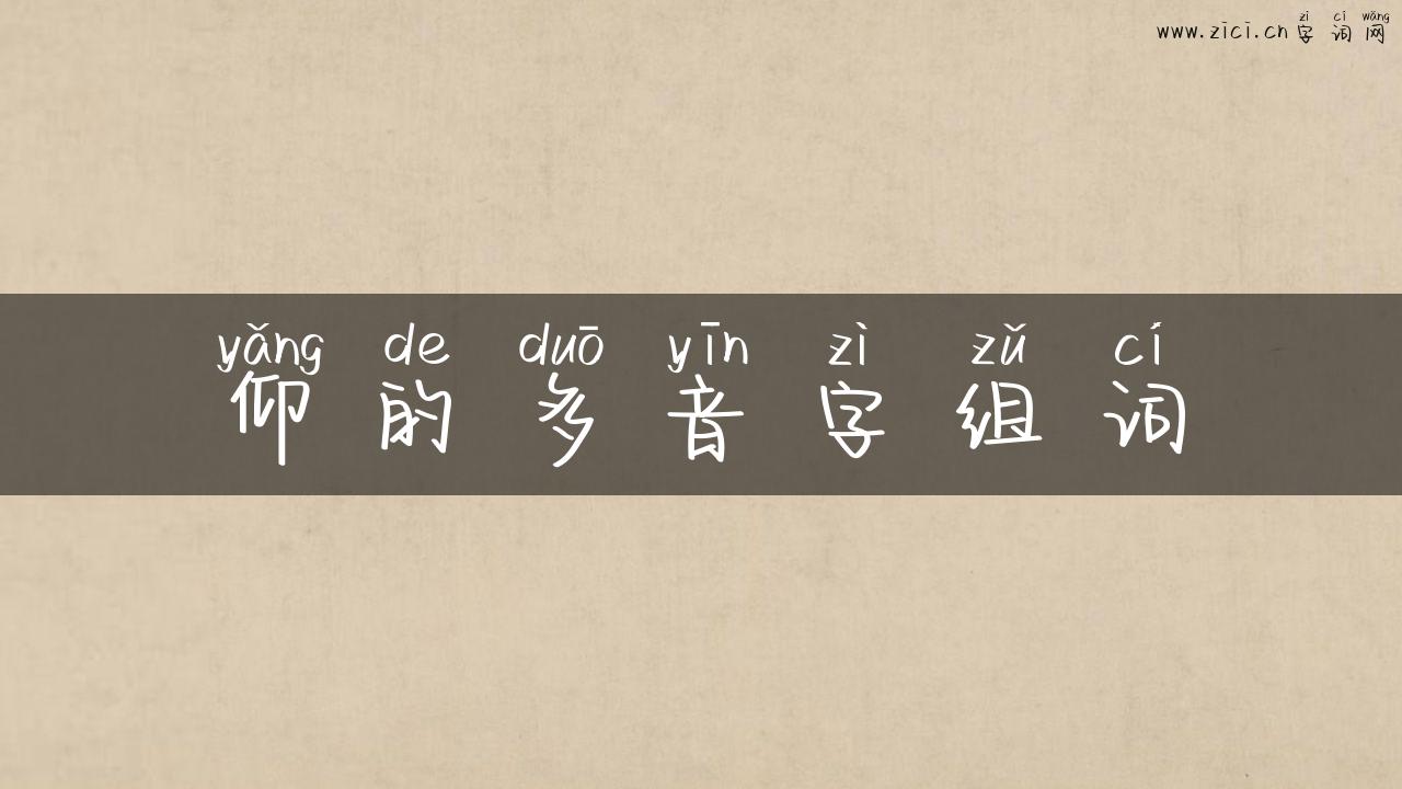 仰的多音字组词