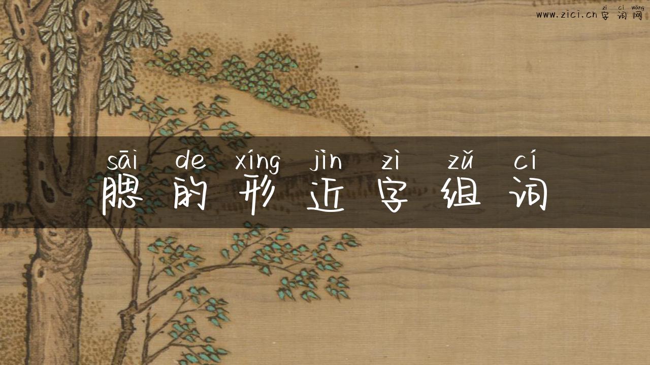 腮的形近字组词