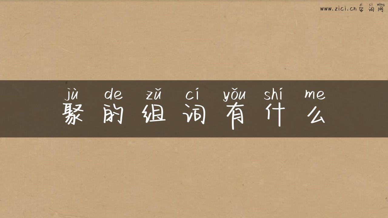 聚的组词有什么