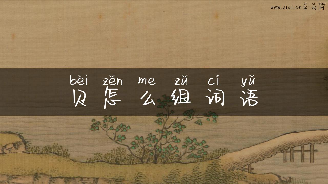 贝怎么组词语