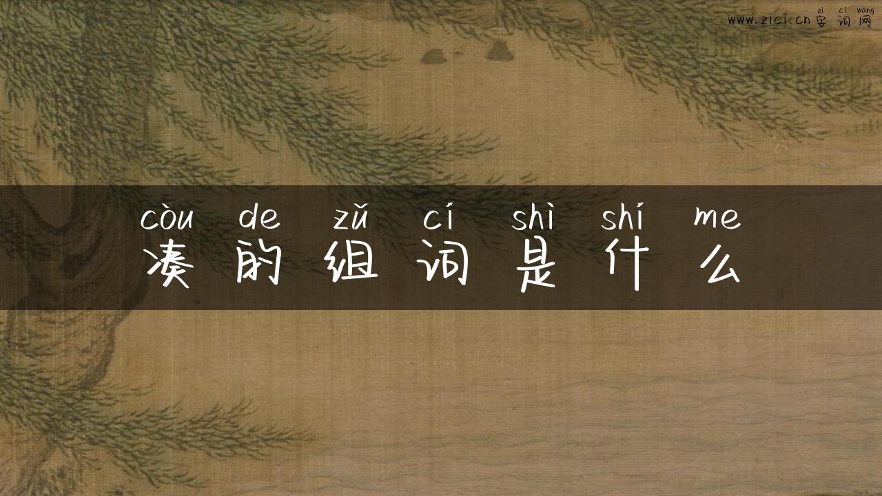 凑的组词是什么
