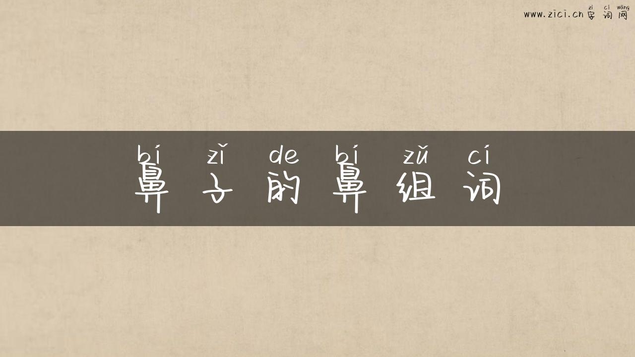鼻子的鼻组词