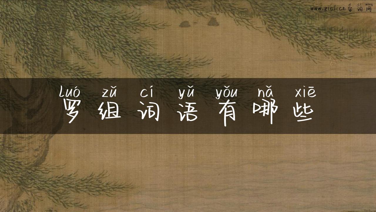 罗组词语有哪些