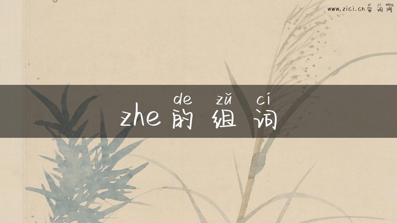 zhe的组词