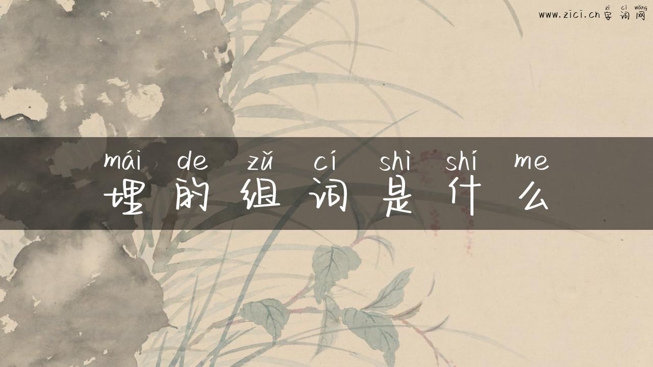 埋的组词是什么