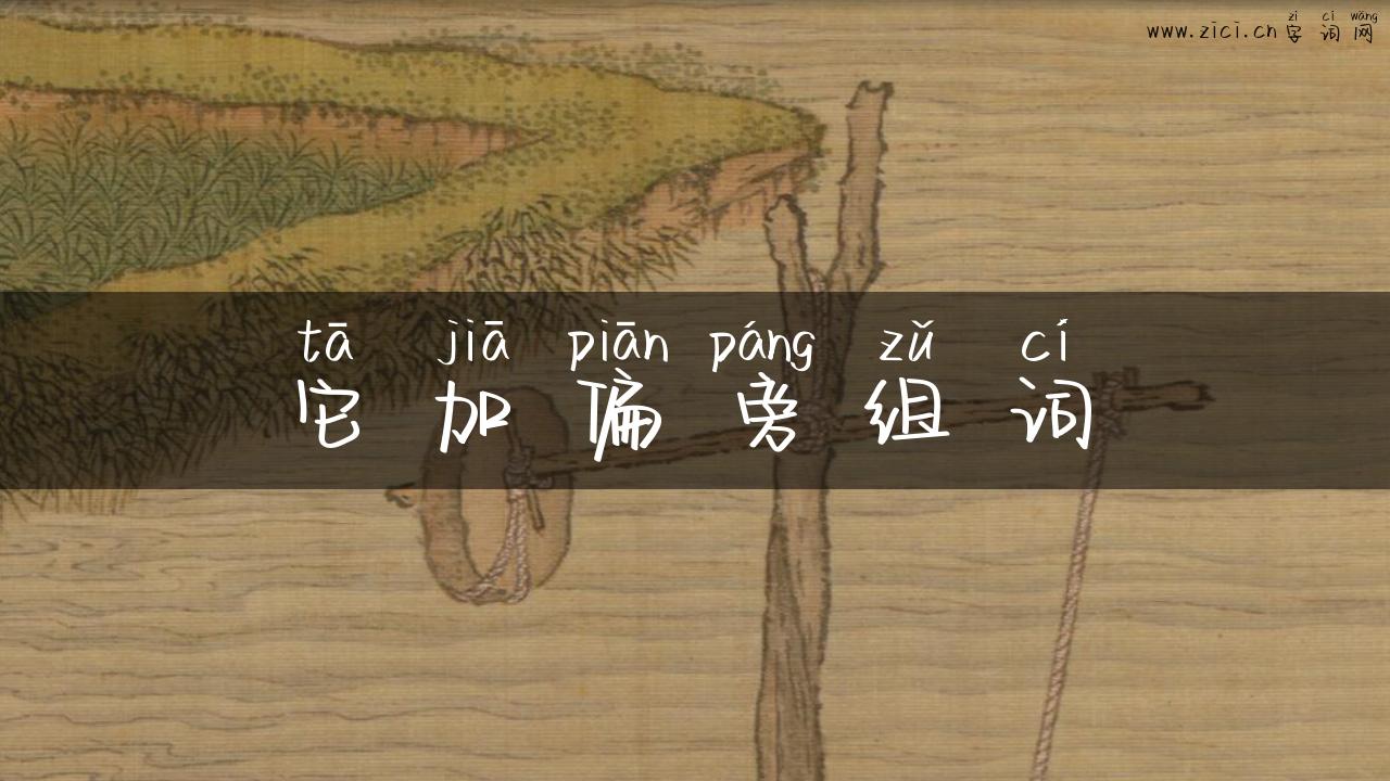 它加偏旁组词