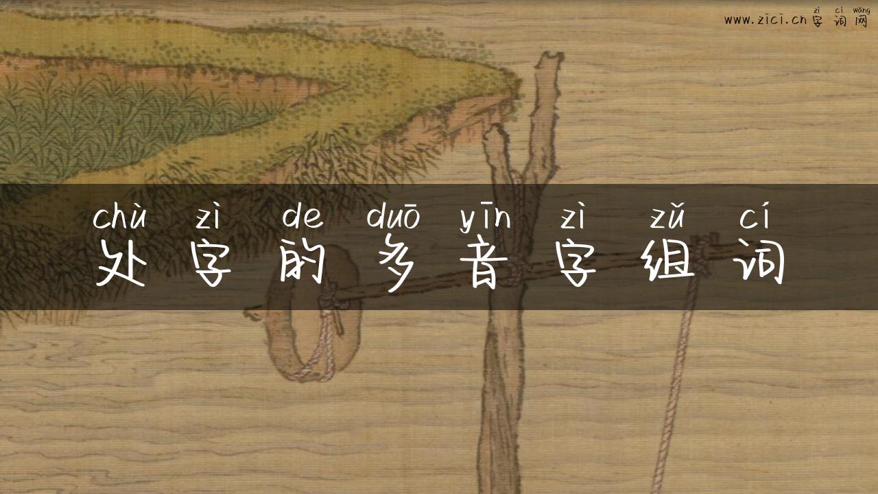处字的多音字组词