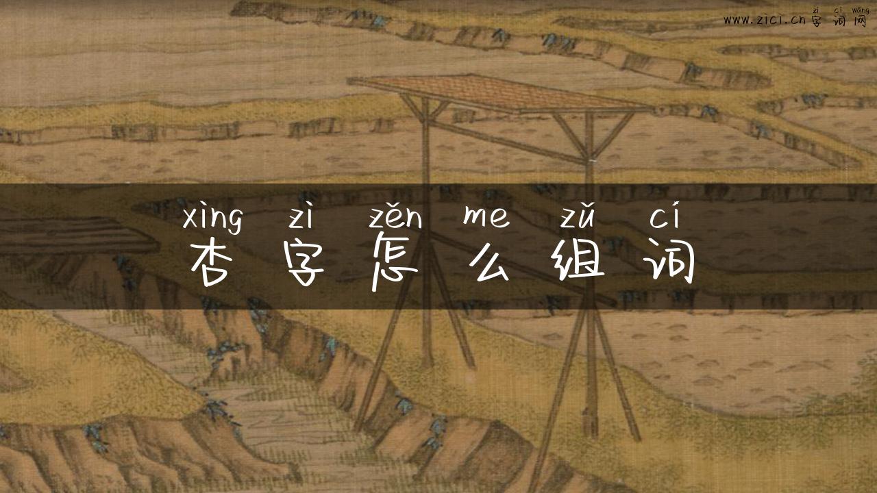 杏字怎么组词