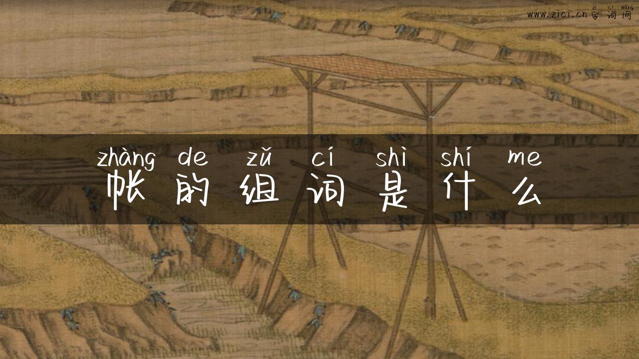 帐的组词是什么