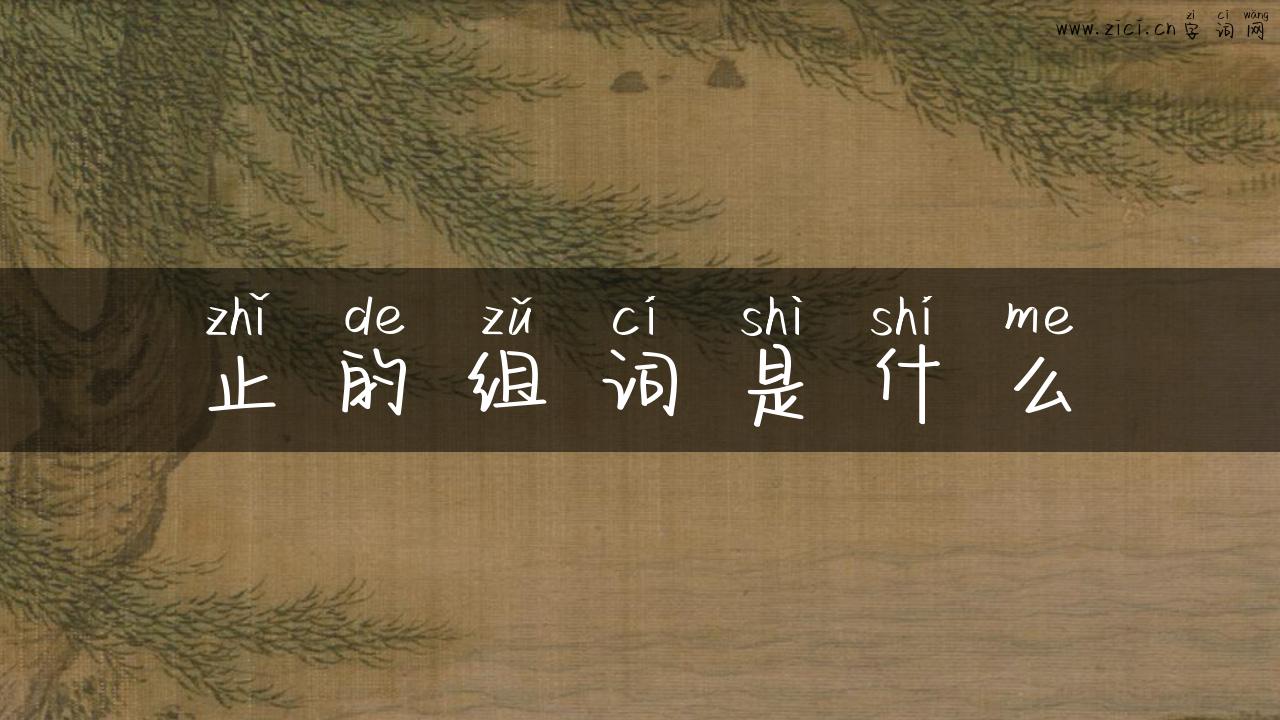 止的组词是什么