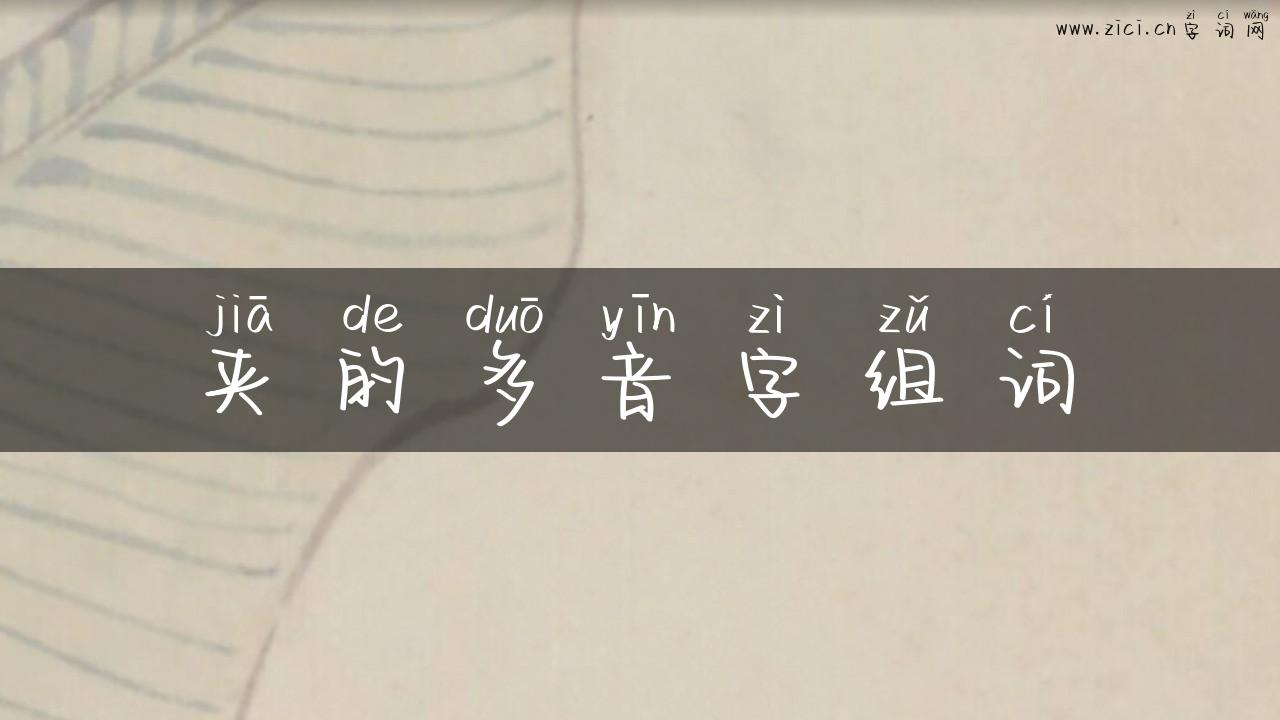 夹的多音字组词