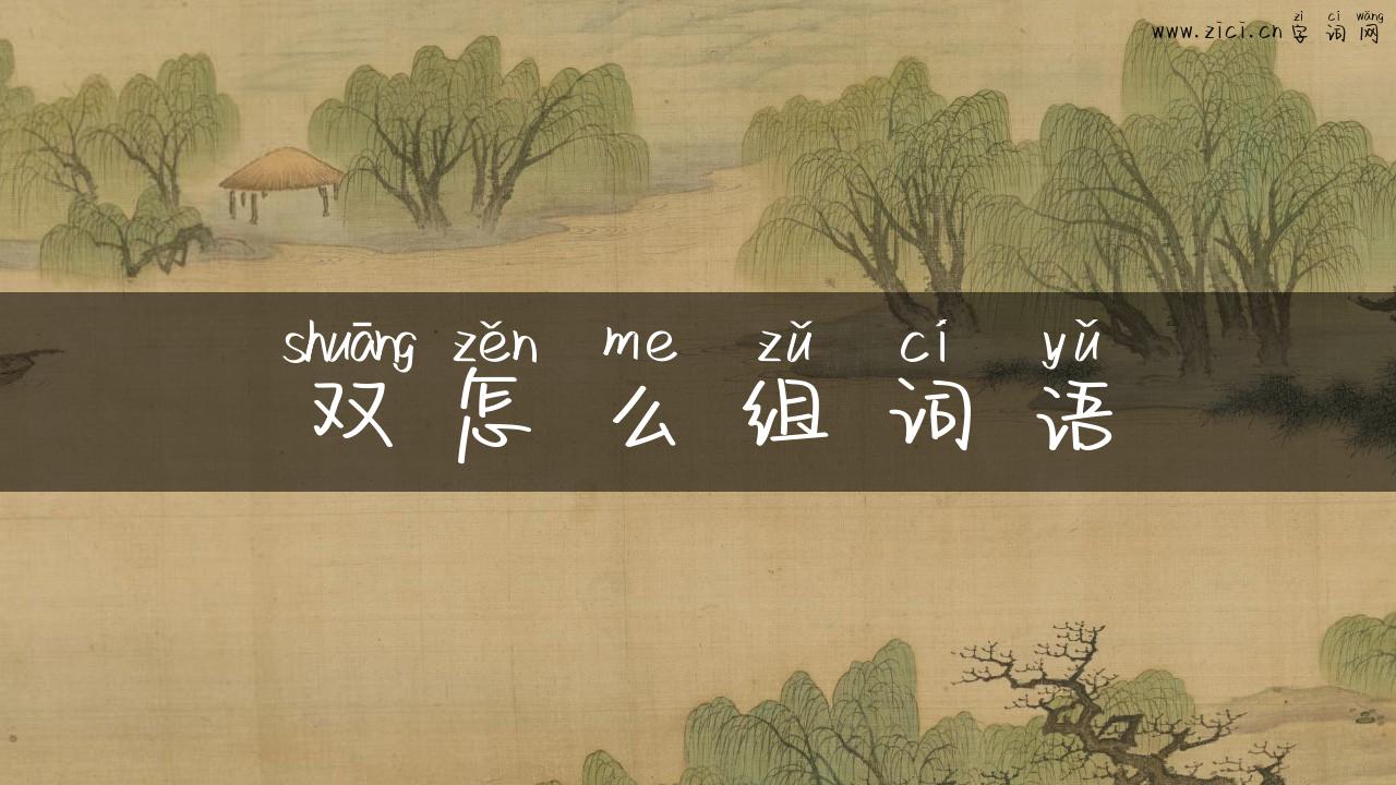 双怎么组词语