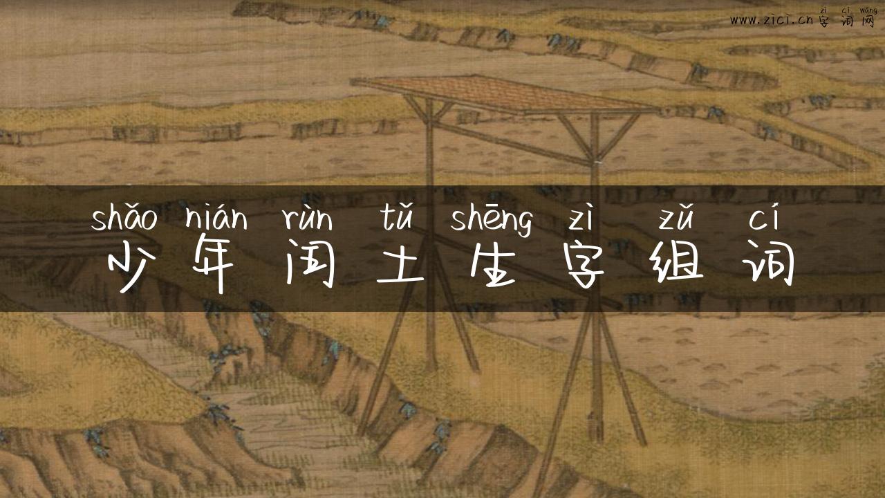 少年闰土生字组词