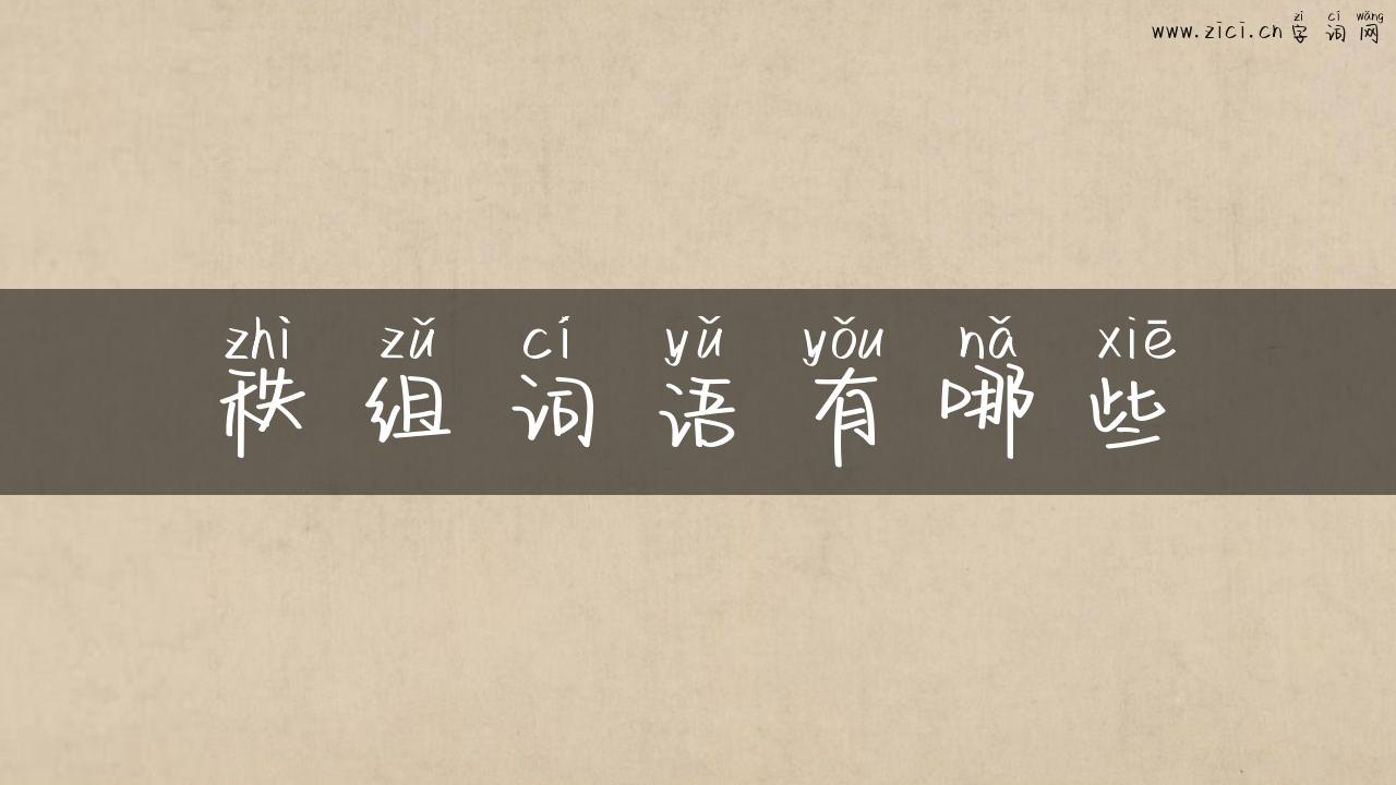 秩组词语有哪些