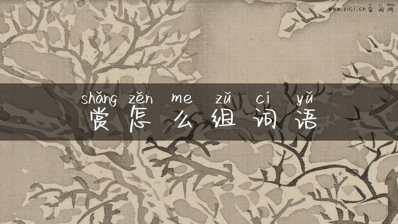 赏怎么组词语