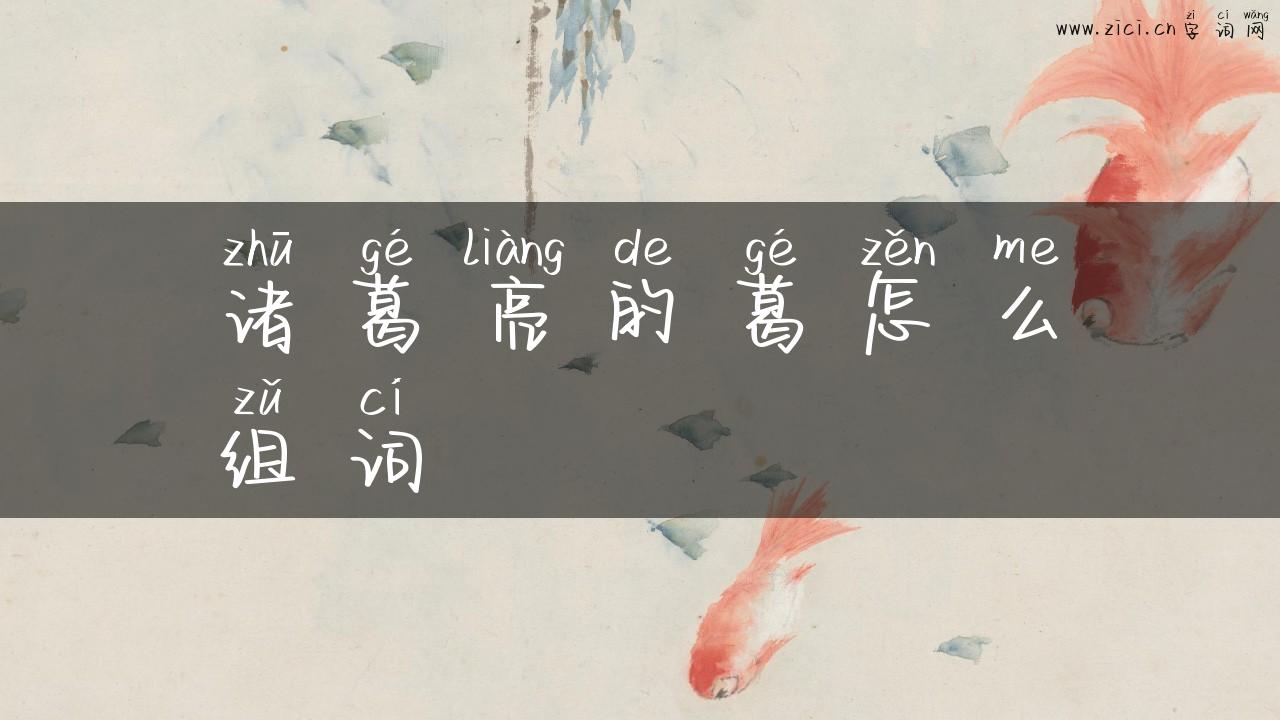 诸葛亮的葛怎么组词