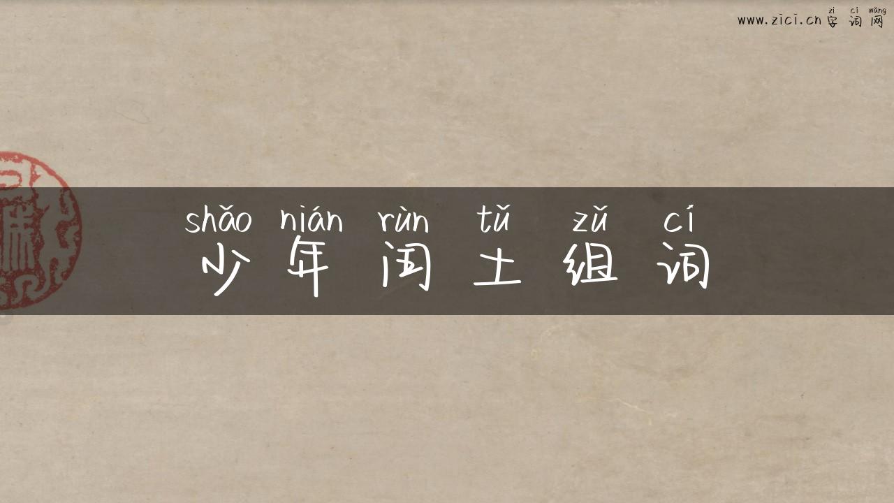 少年闰土组词