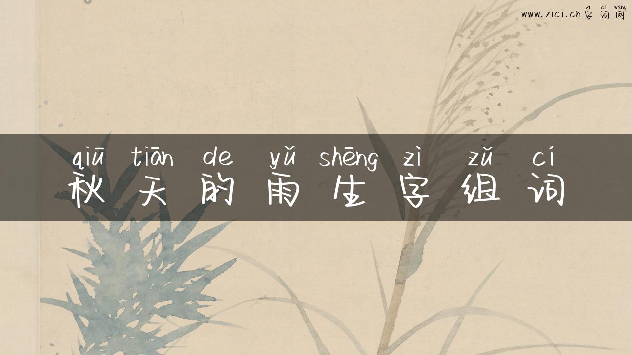 秋天的雨生字组词