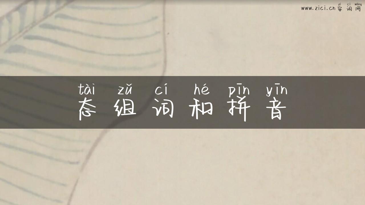 态组词和拼音