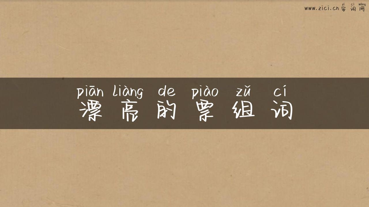漂亮的票组词