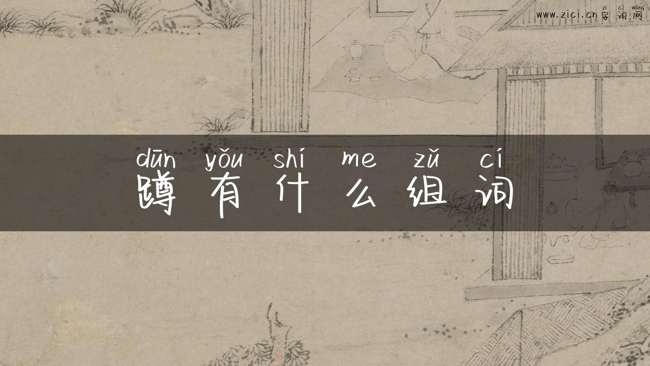 蹲有什么组词