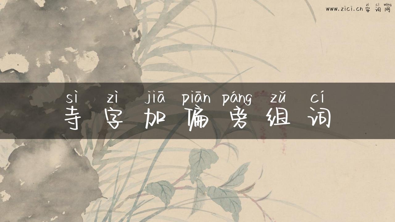 寺字加偏旁组词