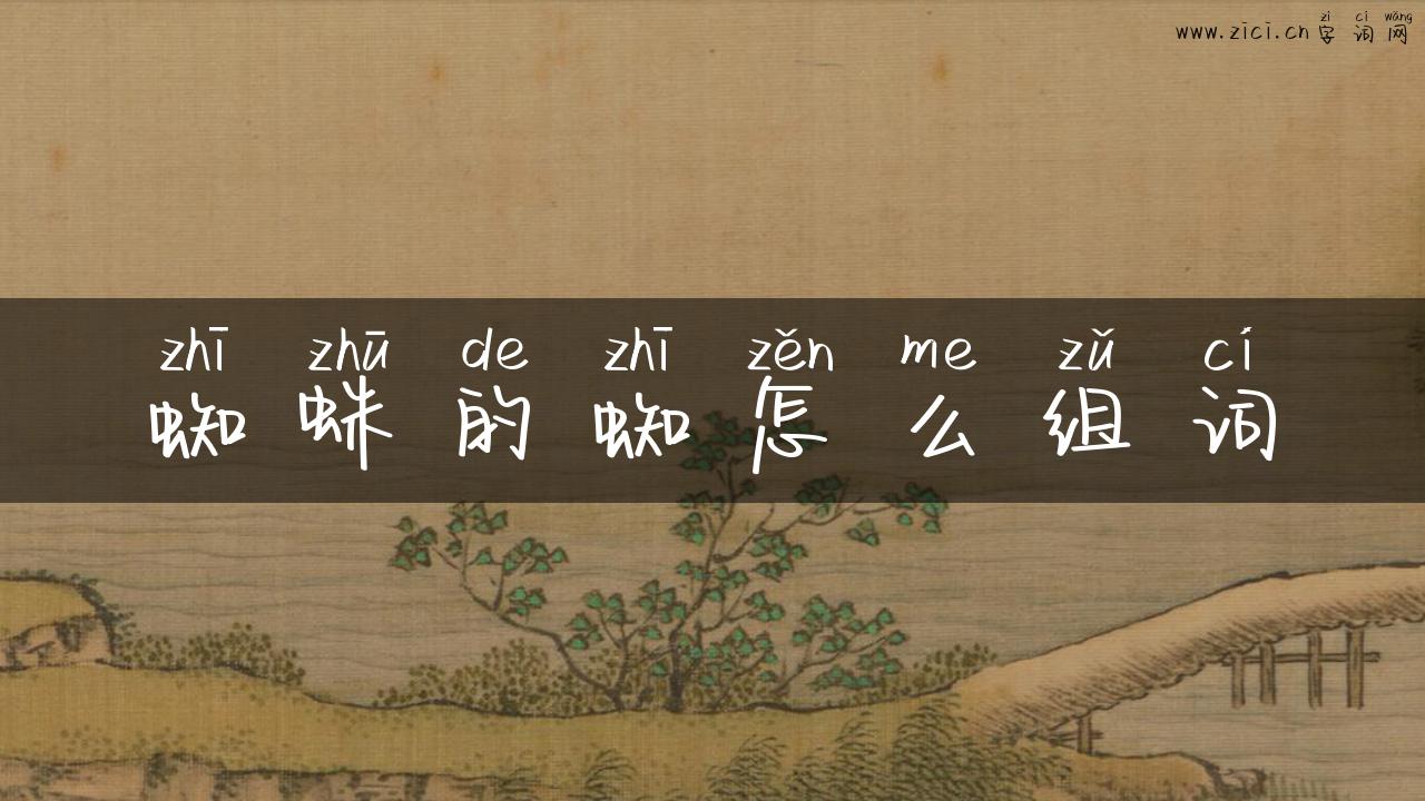 蜘蛛的蜘怎么组词