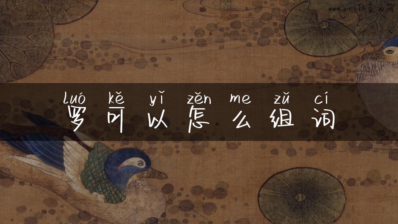 罗可以怎么组词