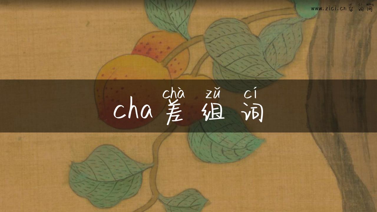 cha差组词